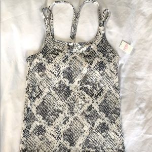 Strappy snake print bra top